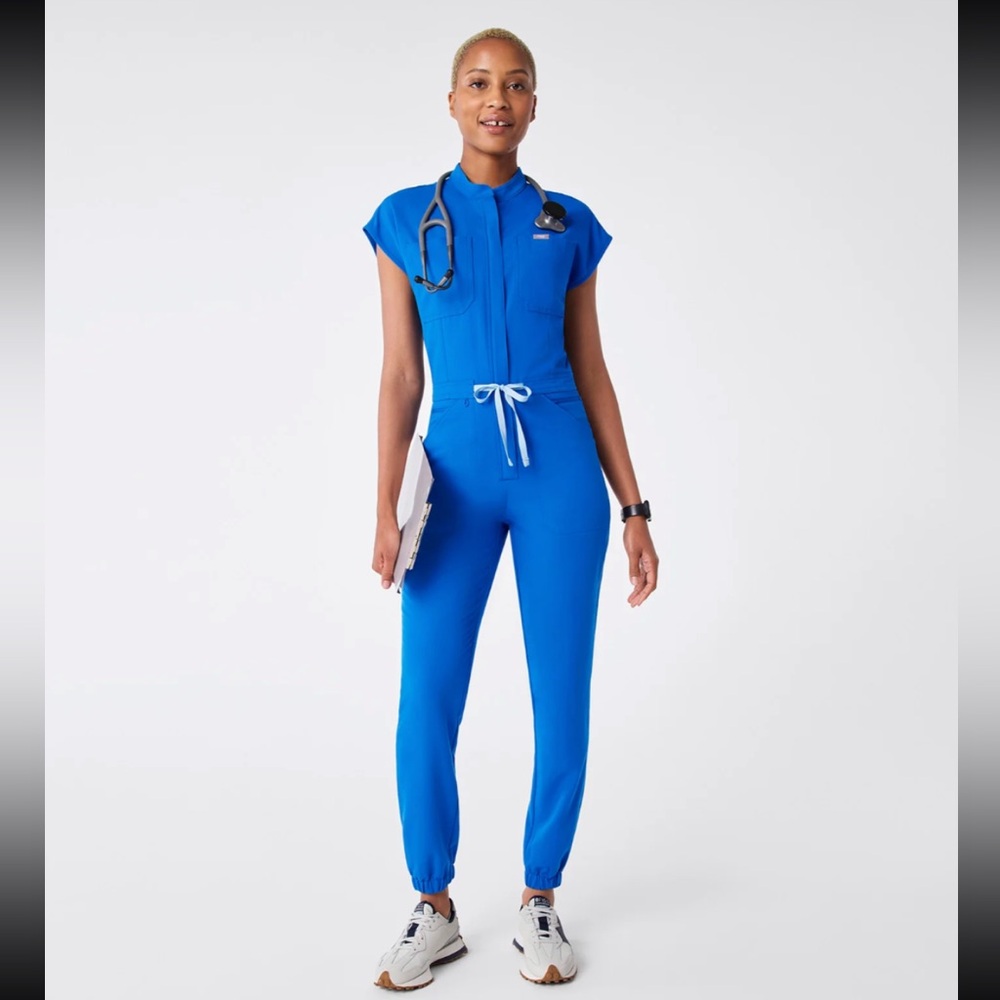 FIGS Rafaela Scrub Jumpsuit • Royal Blue • Size XXS
